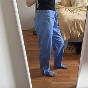 Ceil Columbia Light Blue Drawstring Scrub Pants with Pockets
